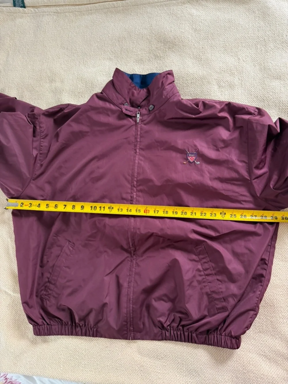 Ralph Lauren Polo Golf Jacket XXL Windbreaker Burgundy Maroon Embroidered Logo - Picture 10 of 11